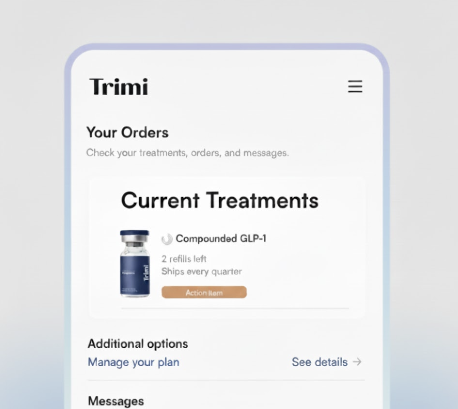 Mobile app interface for managing treatments