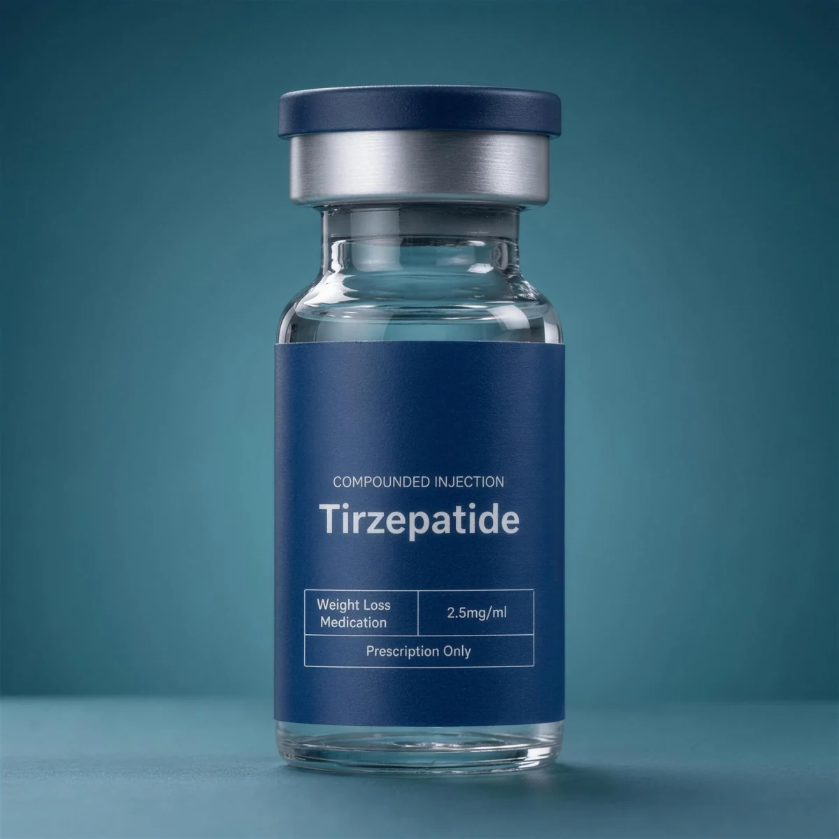 Compounded Tirzepatide single-dose compounded vial