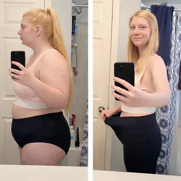 Before and after transformation