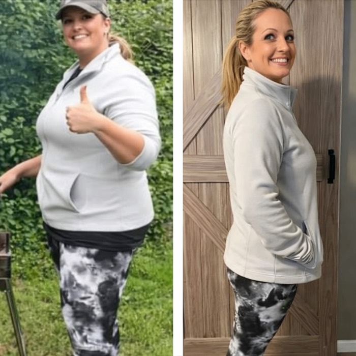 Before and after transformation