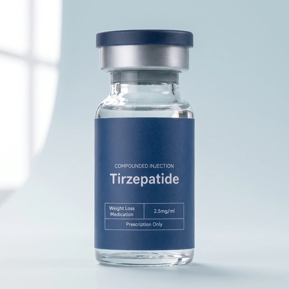 Trimi compounded tirzepatide vial